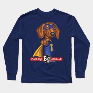 Super Hero Dachshund wearing Mask Long Sleeve T-Shirt